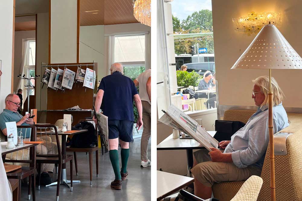 Vienne - Cafés viennois avec leurs amateurs de journaux